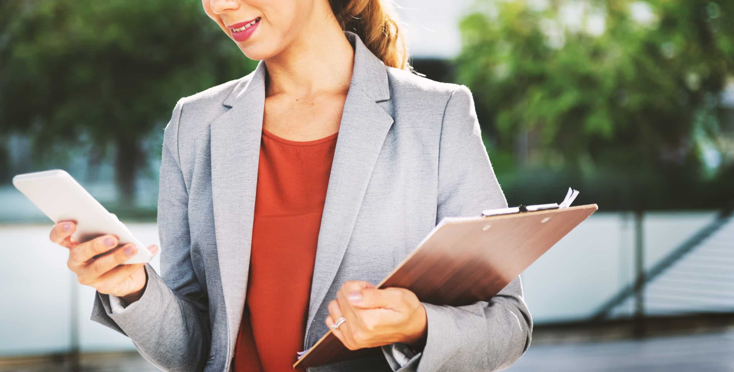 Corporate culture - lady standing