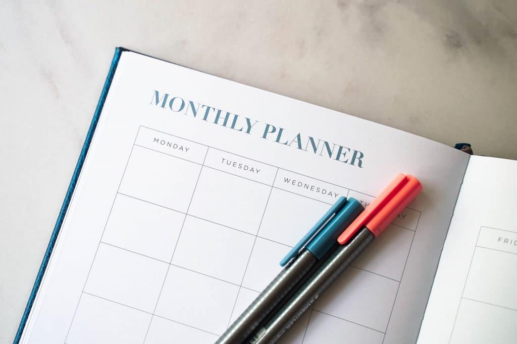 Monthly Planner Notebook for job search