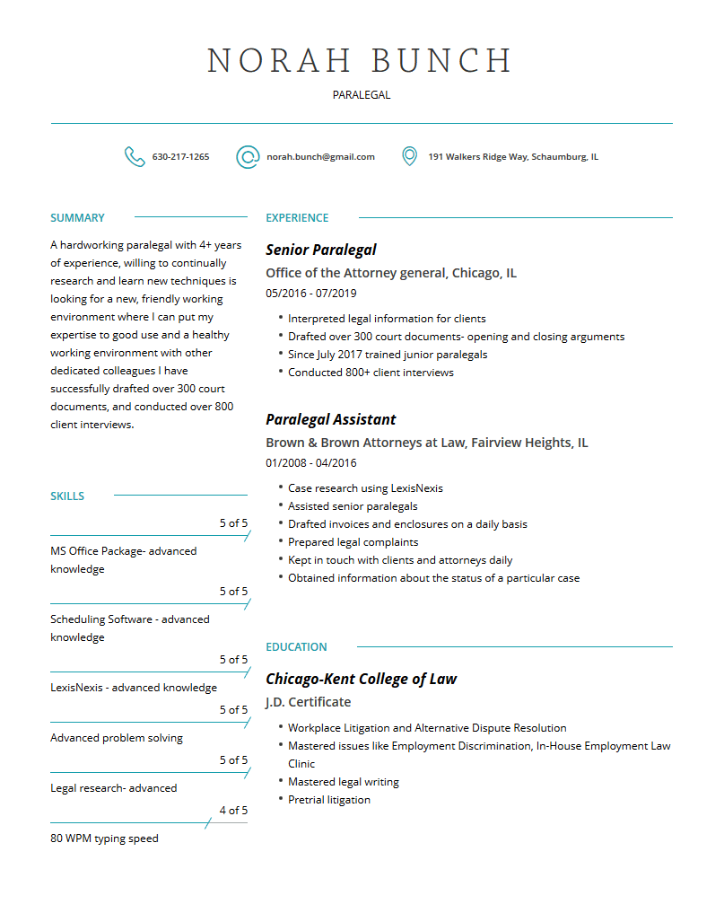 Sample of a resume: There are some differences between resume and CV
